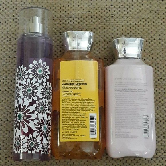BATH & BODY WORKS WATERMELON LEMONADE 3pc SET  NEW - Picture 2 of 4